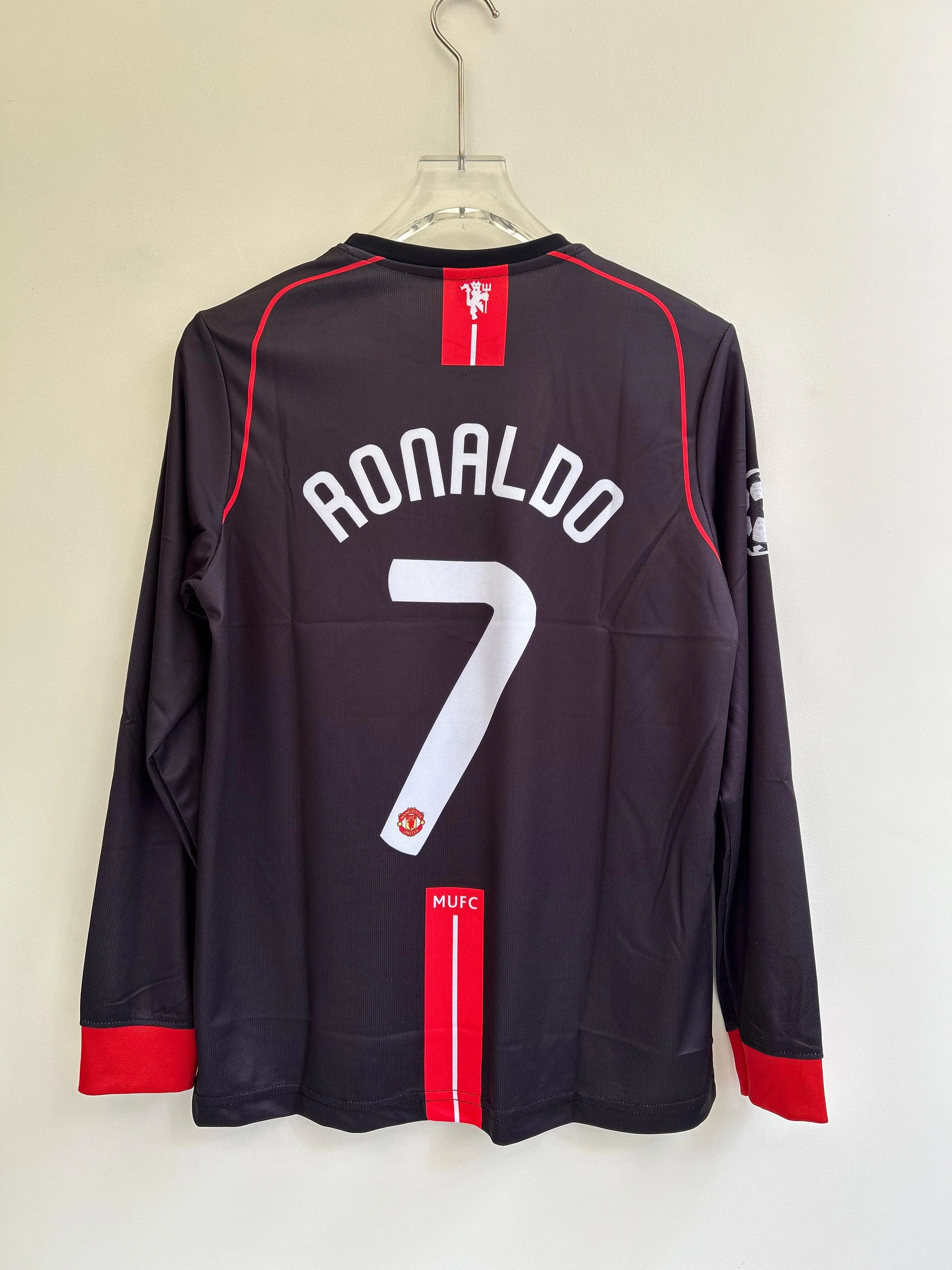 RONALDO UNITED 2008 AWAY KIT FULL SLEEV EMBROIDERY - Image 3